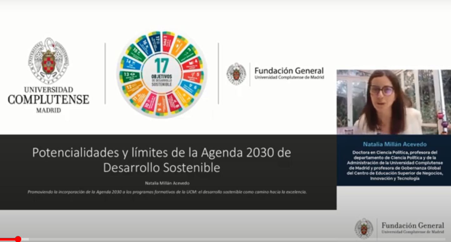 Webminar Fundación Complutense "El papel de la Universidad en la Agenda 2030".